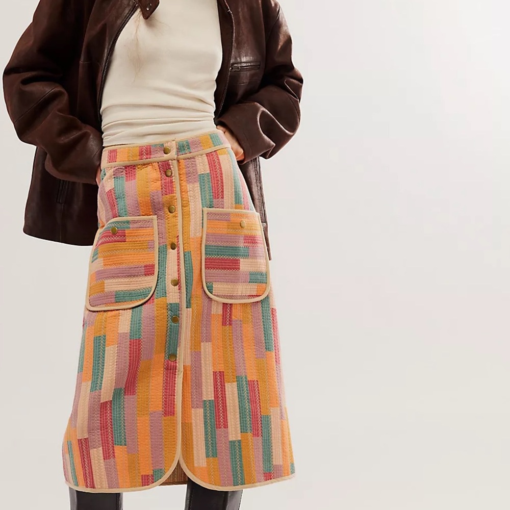 Let Me Be Quilted Patchwork Bomber Jacket Size La… - image 6